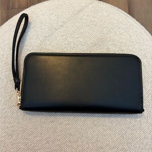 Target Black Wallet with Gold Accents
